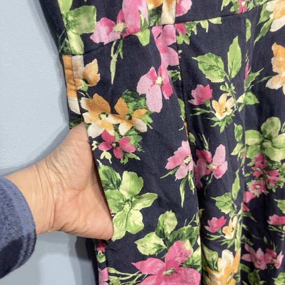 NWT Old Navy Linen Rayon Midi Dress L Petite Boho Cottage‎ Coastal Prairie - Picture 12 of 16